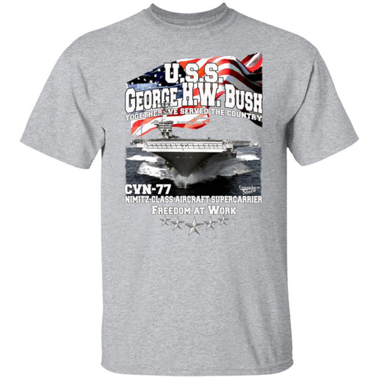 U.S.S. George H.W. Bush CVN-77 supercarrier t-shirt