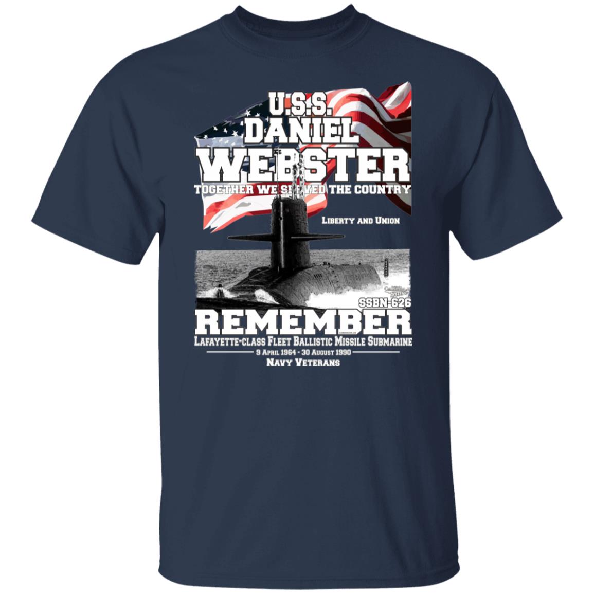 USS Daniel Webster SSBN-626 Submarine T-shirt