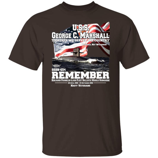 USS GEORGE C. MARSHALL SSBN-654 Submarine T-shirt