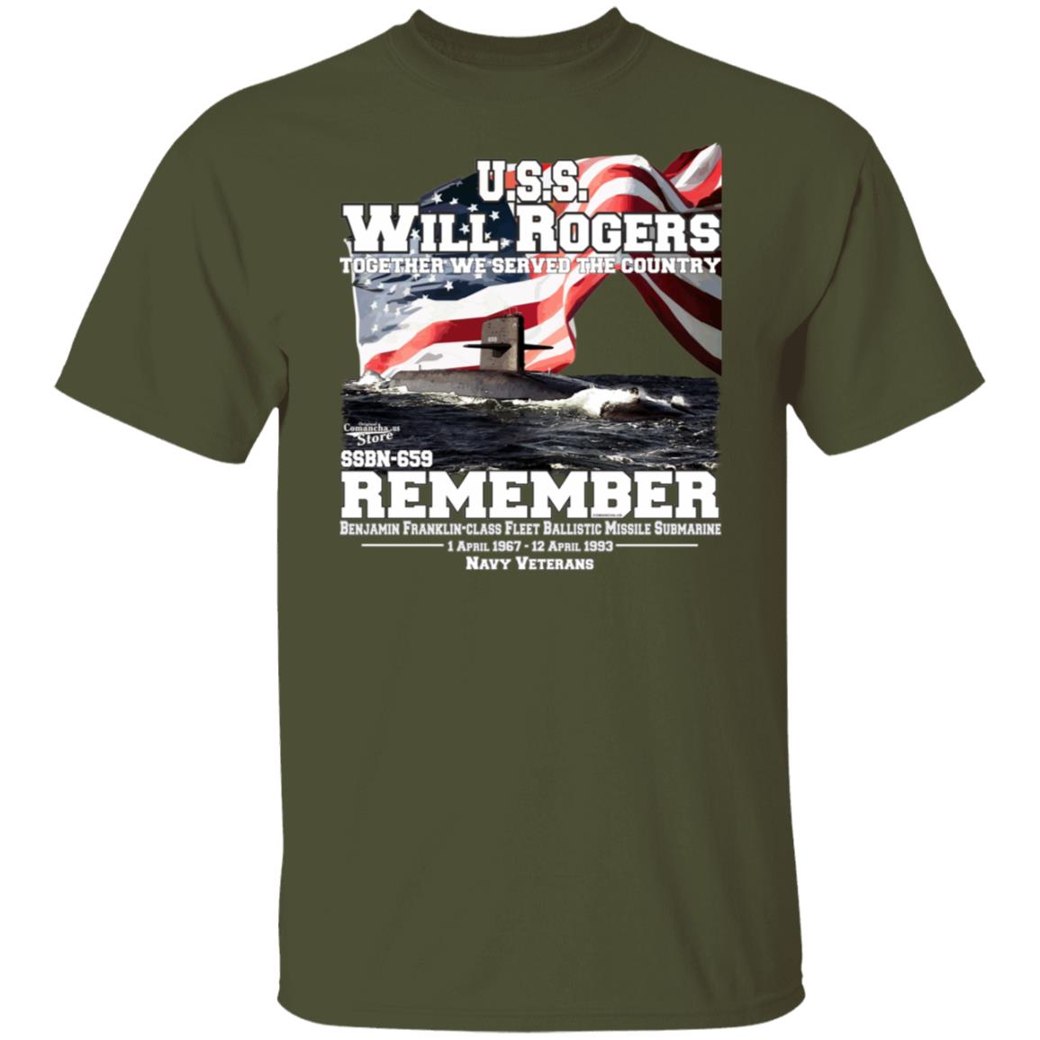 USS WILL ROGERS SSBN-659 Submarine T-shirt