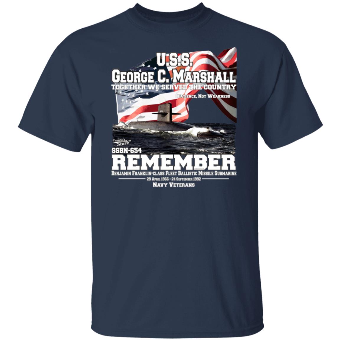 USS GEORGE C. MARSHALL SSBN-654 Submarine T-shirt