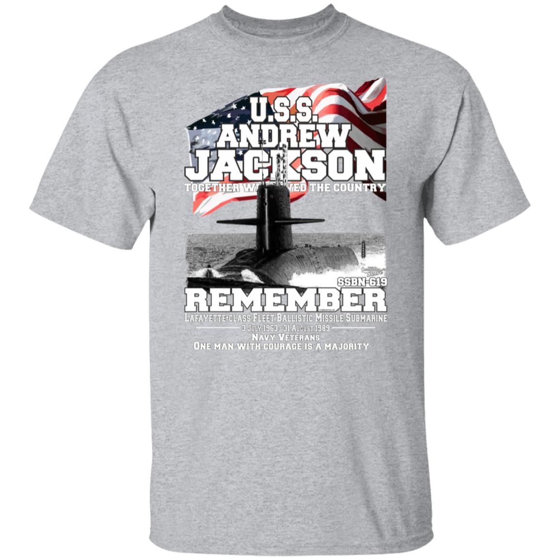 USS ANDREW JACKSON SSBN-619 Submarine T-shirt