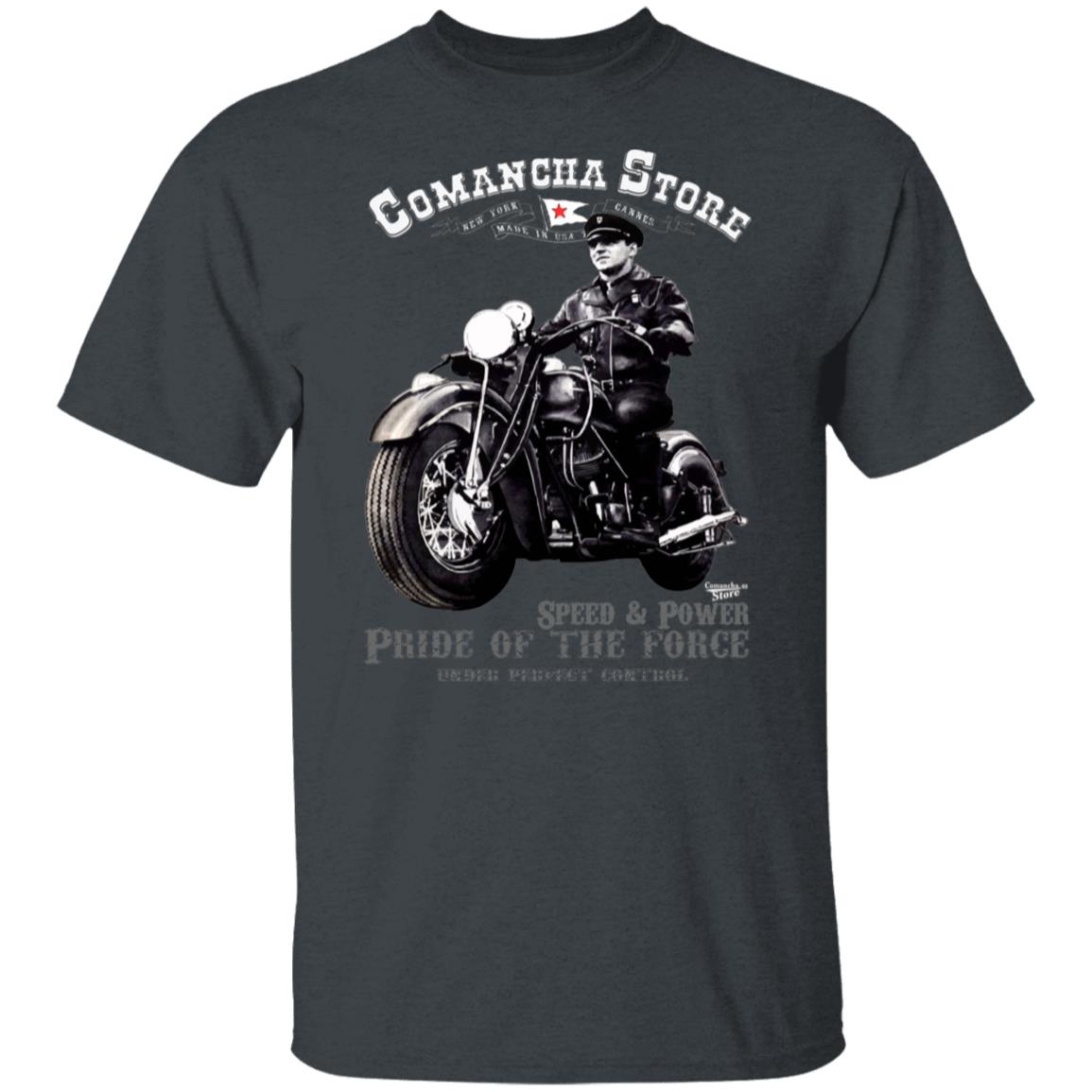 Speed and Power - Vintage Police Motorcycle T-Shirt