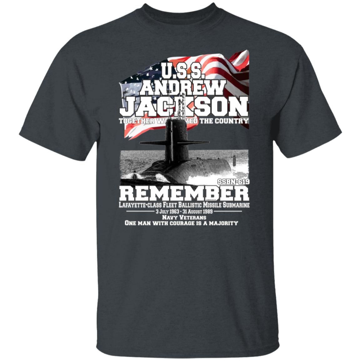 USS ANDREW JACKSON SSBN-619 Submarine T-shirt