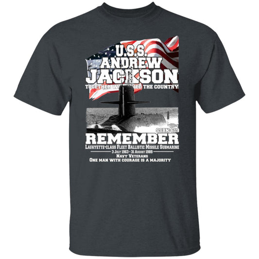 USS ANDREW JACKSON SSBN-619 Submarine T-shirt