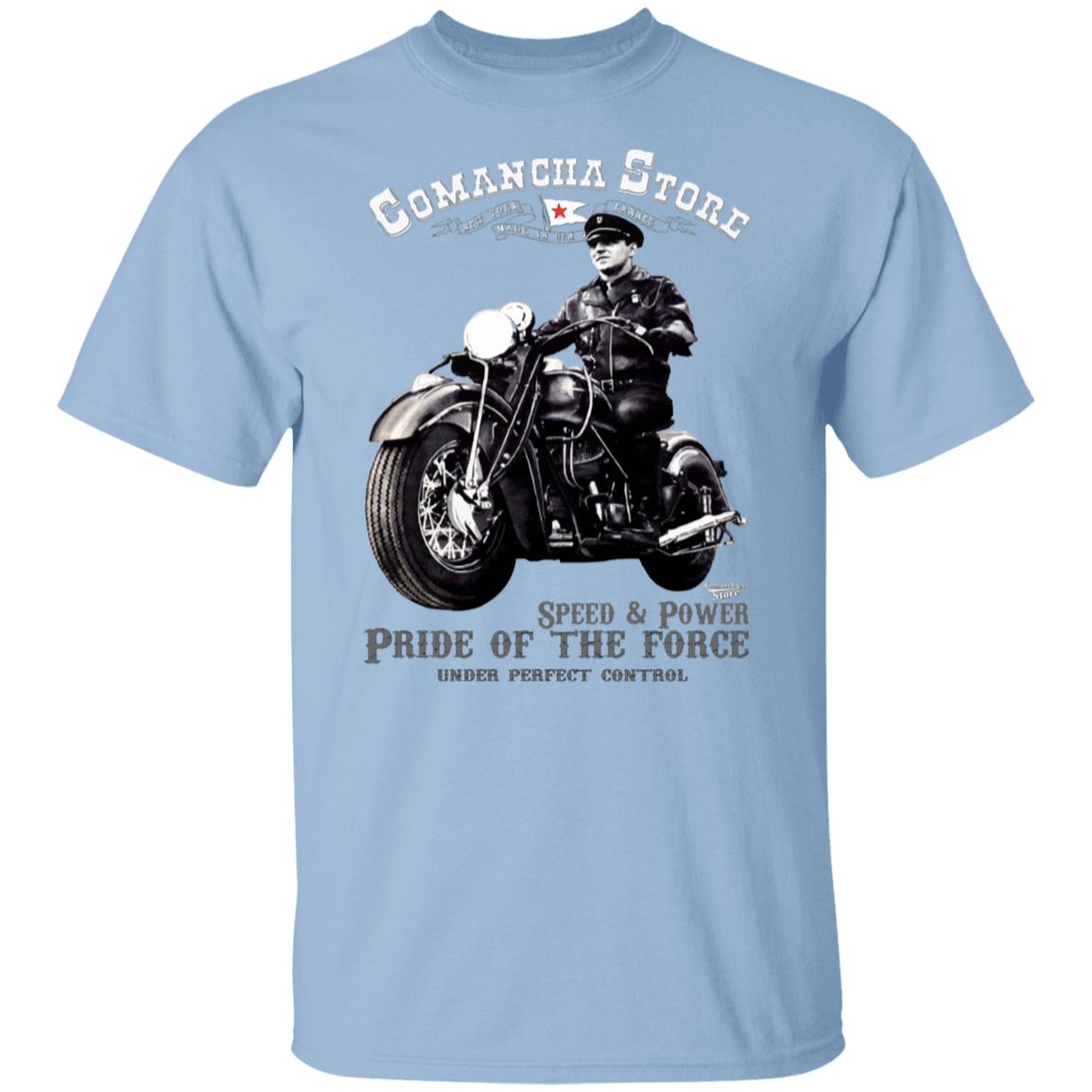 Speed and Power - Vintage Police Motorcycle T-Shirt