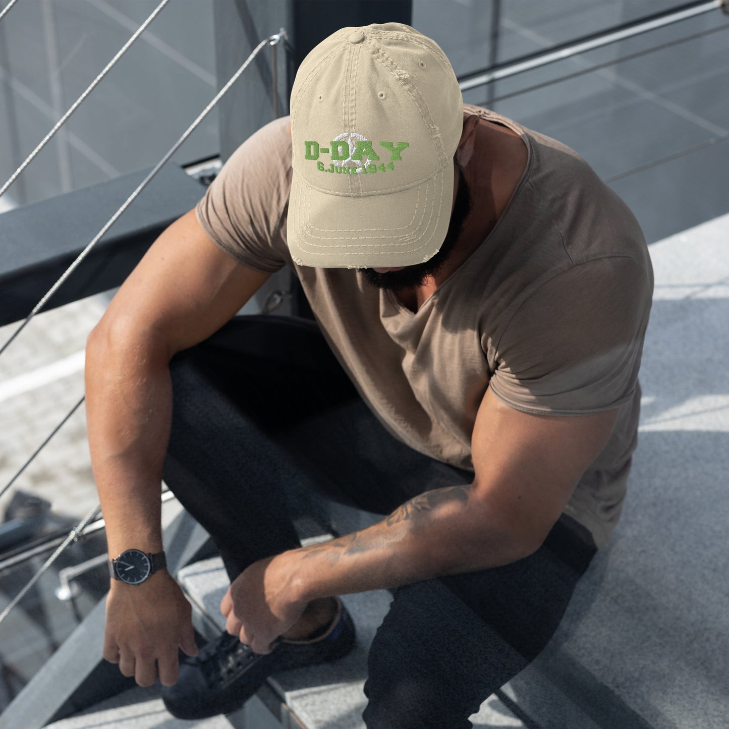 D-DAY 1944 Distressed Dad Hat
