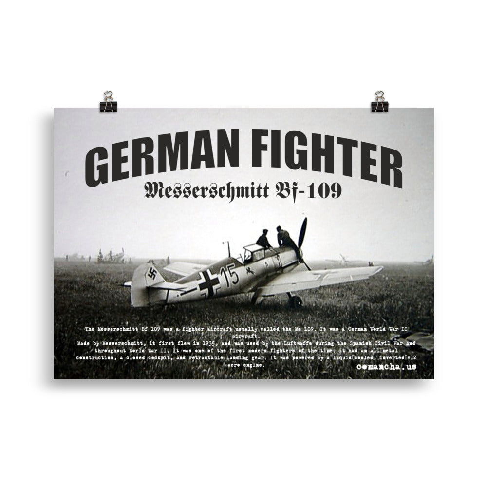 Messerschmitt Bf 109 Poster, Comancha Graphic,