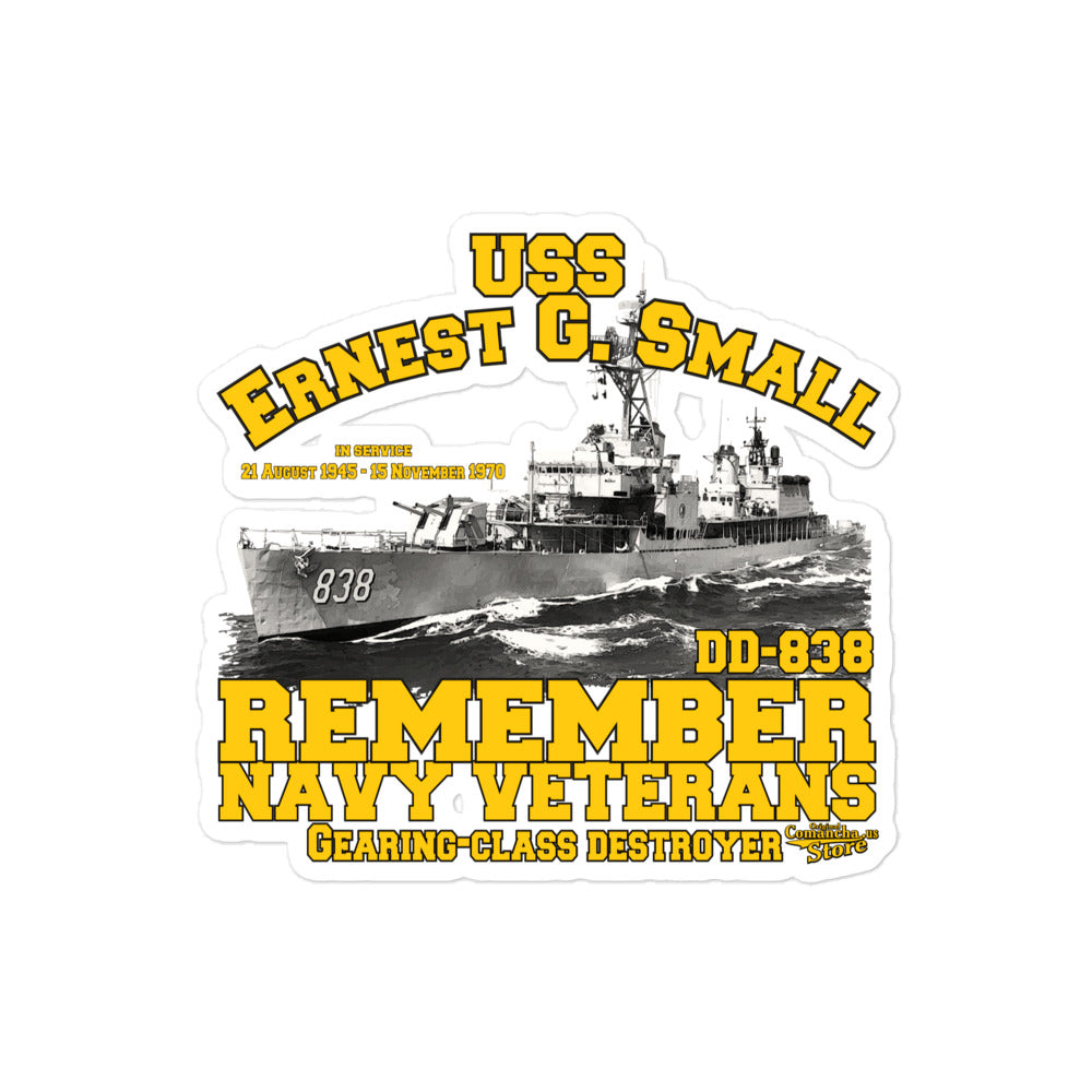 USS Ernest G. Small Destroyer stickers