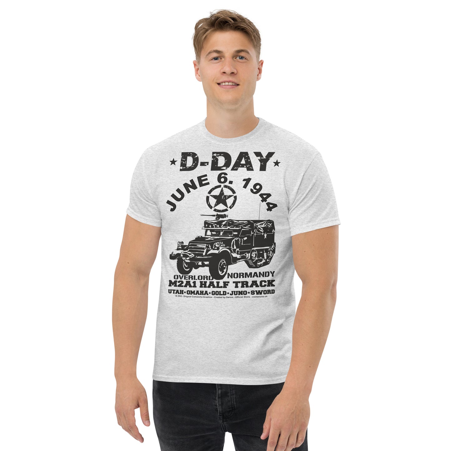 D-Day M2A1 Half Track Veterans t-shirt