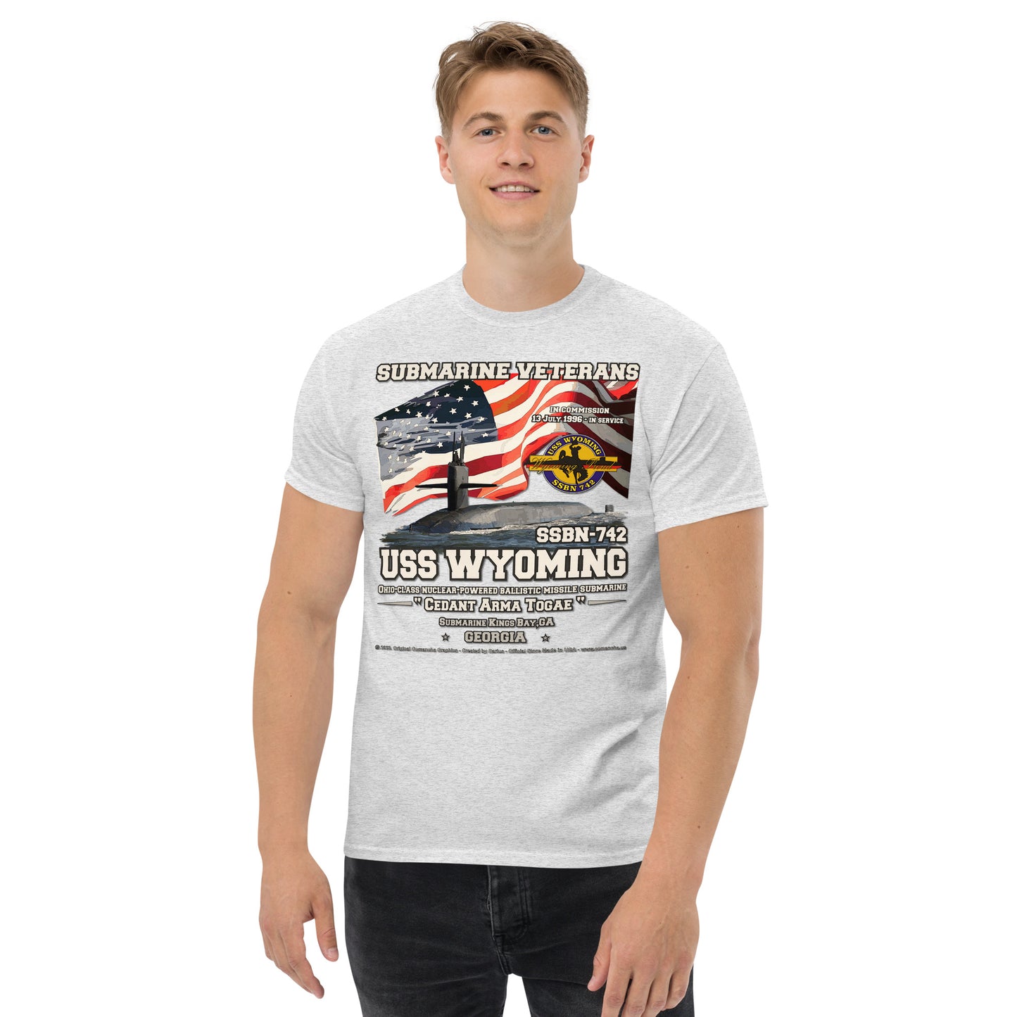 USS WYOMING SSBN-742 Submarine T-shirt