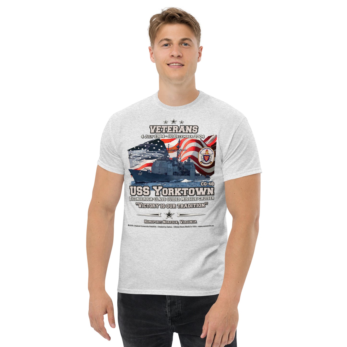 USS YORKTOWN CG-48 Missile Cruiser T-shirt,