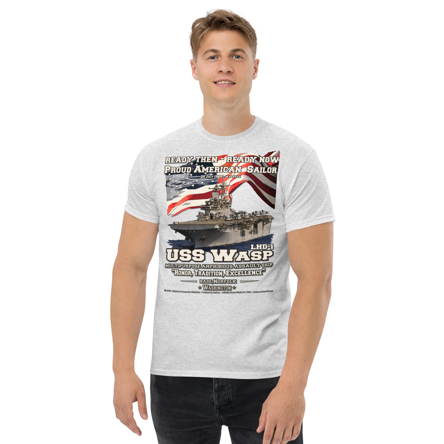 USS Wasp LHD-1 Amphibious Assault Ship t-shirt