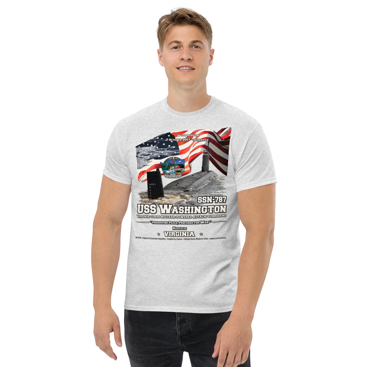 USS WASHINGTON SSN-787 Submarine T-shirt