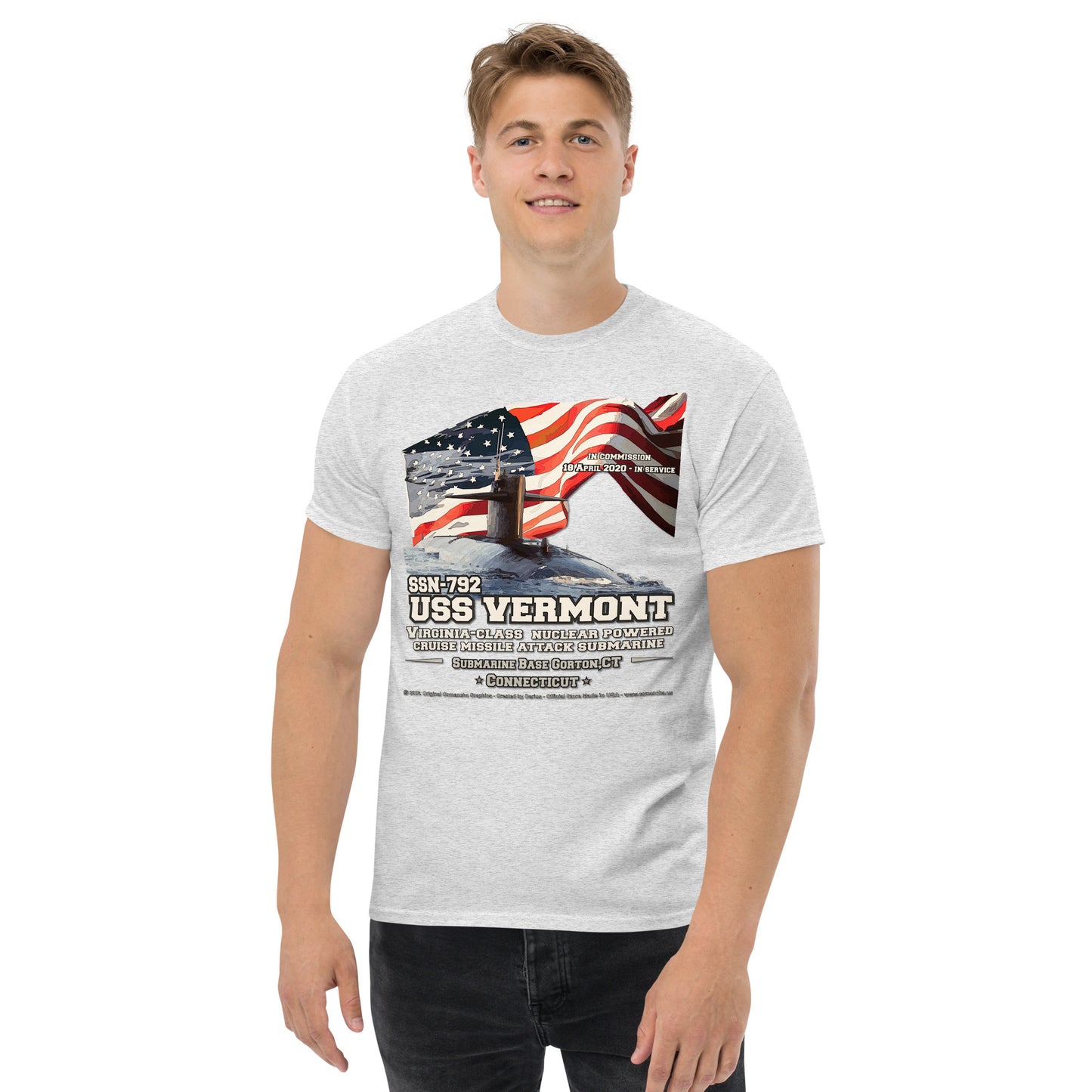 USS VERMONT SSN-792 Submarine T-shirt