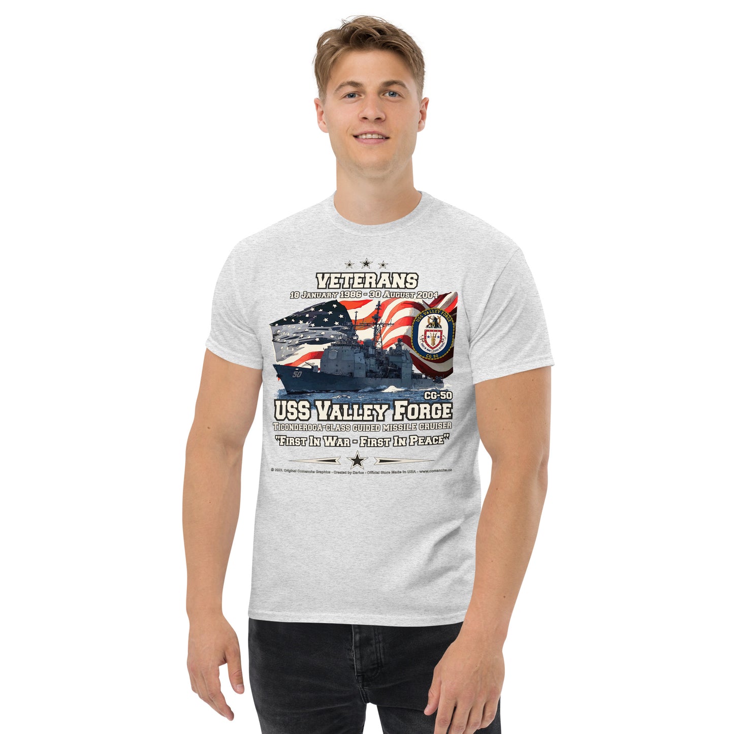 USS VALLEY FORGE CG-50 Guided Missle Cruiser T-shirt