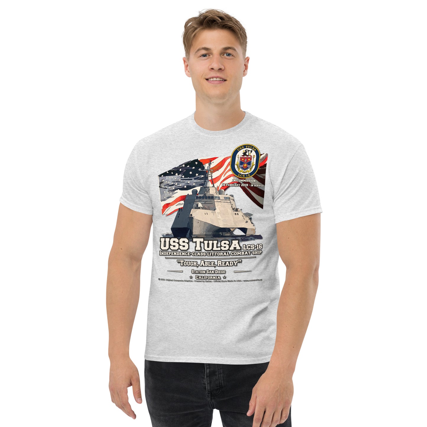 USS TULSA LCS-16 Littoral Combat Ship t-shirt