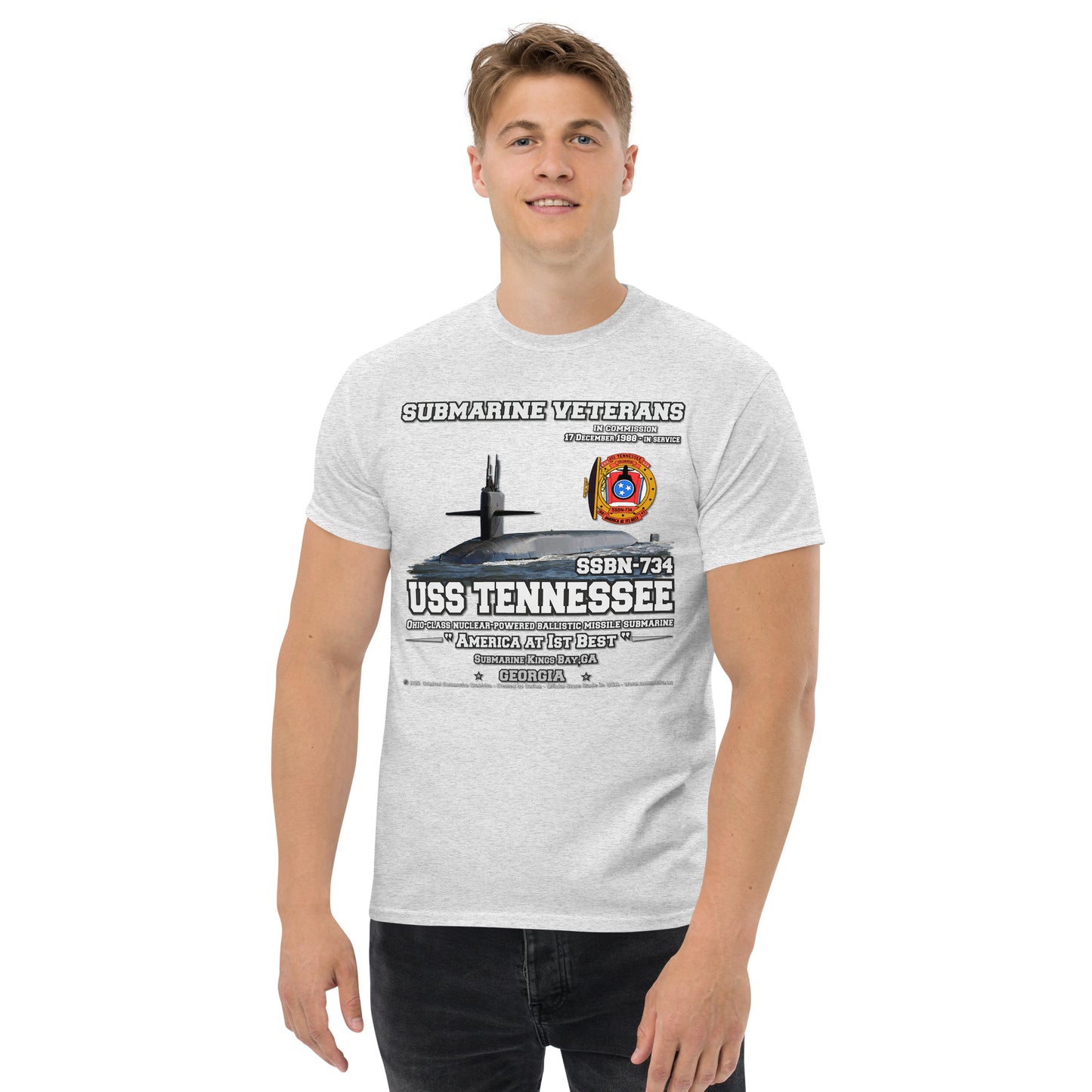USS TENNESSEE SSN-734 Submarine t-shirt