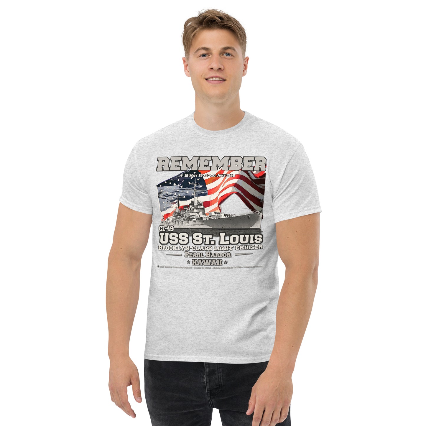 USS ST. LOUIS CL-49 Light Cruiser Veterans t-shirt