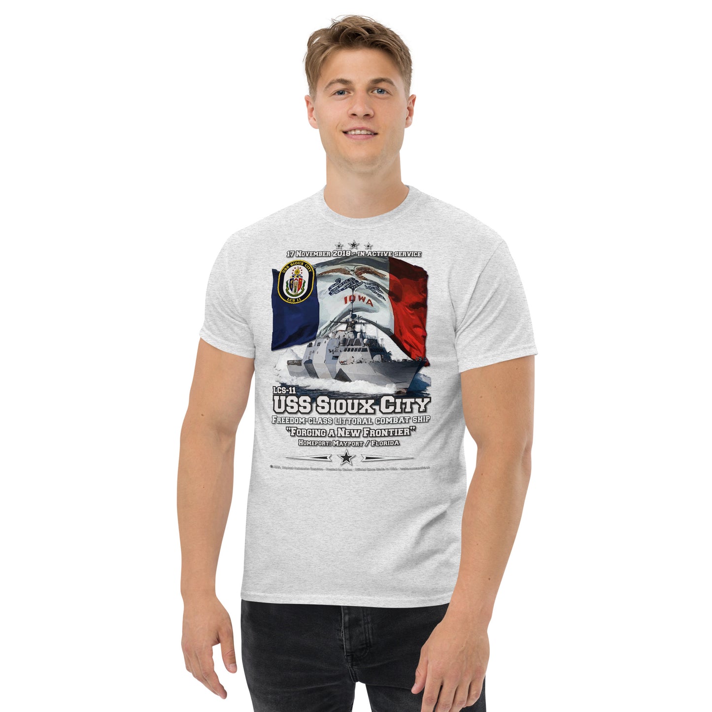 USS SIOUX CITY LCS-11 Littoral Combat Ship t-shirt