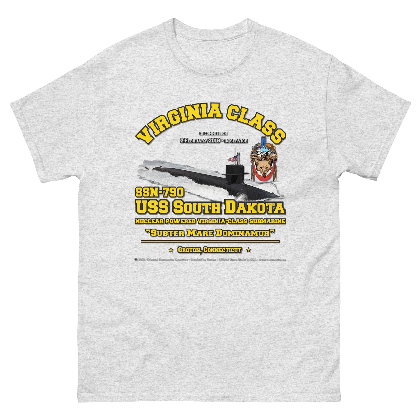 USS SOUTH DAKOTA SSN-790 Submarine Shipmates T-shirt