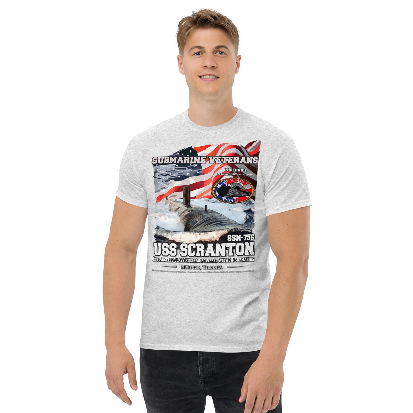 USS SCRANTON SSN-756 Submarine t-shirt