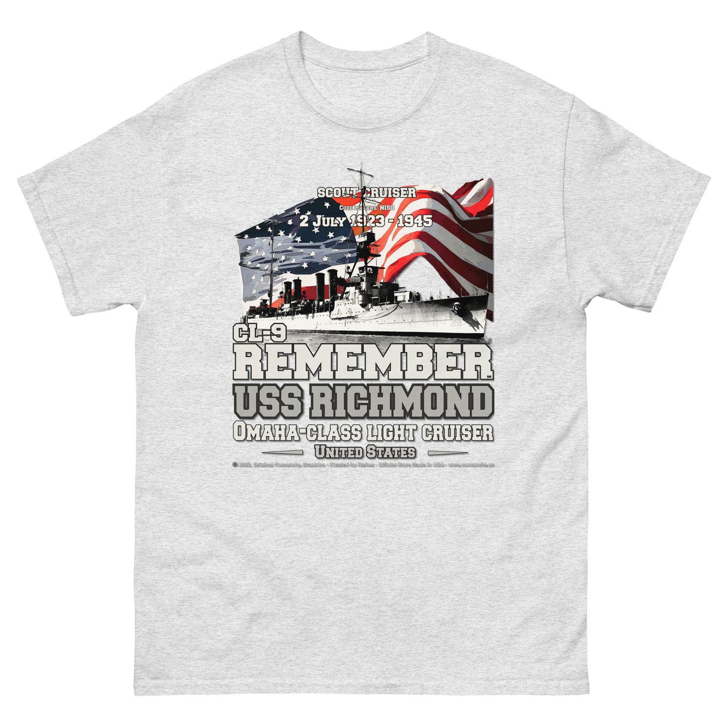 USS RICHMOND CL-9 Light Cruiser T-shirt