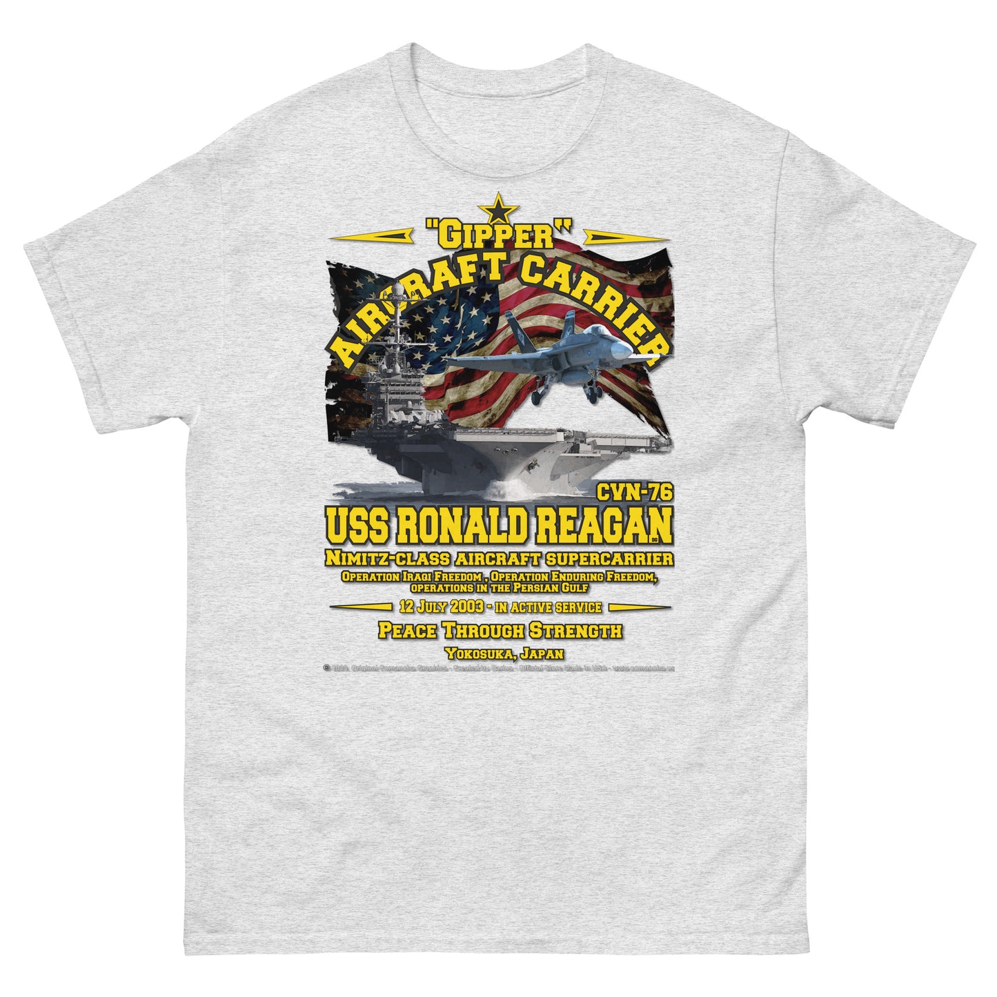 USS RONALD REAGAN CVN-76 Aircraft Carrier T-shirt
