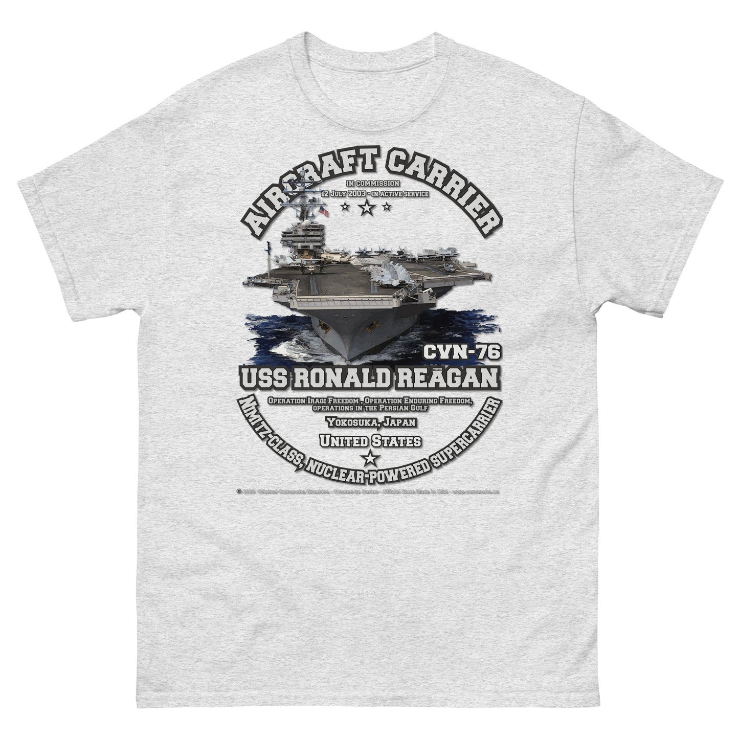 USS RONALD REAGAN CVN-76 Aircraft Carrier T-shirt