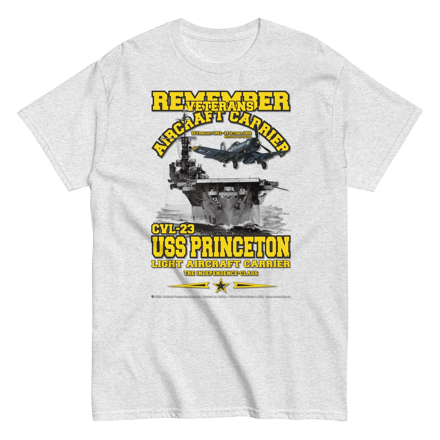 USS PRINCETON CVL-23 Aircraft Carrier T-Shirt