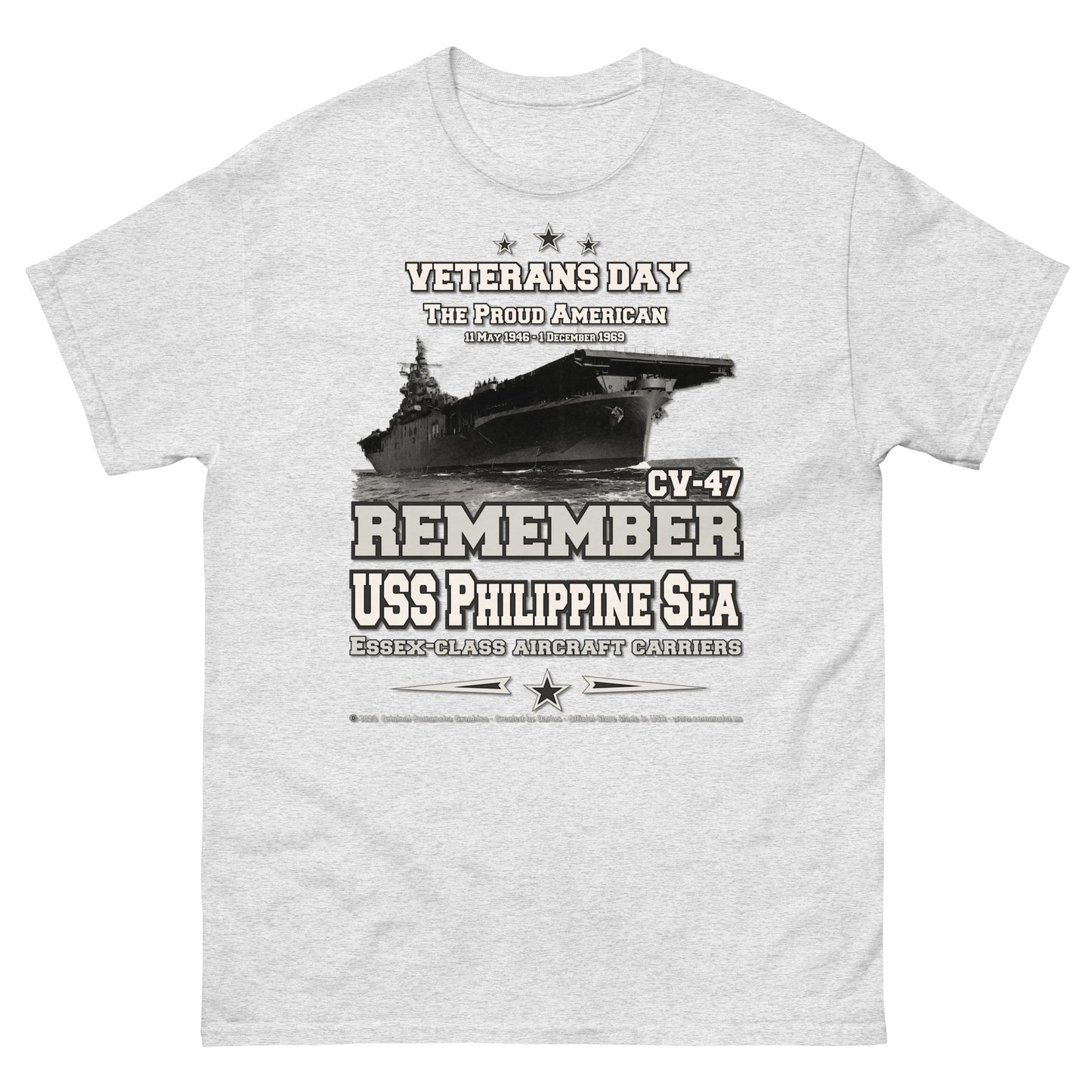 USS PHILIPPINE SEA CV-47 Aircraft Carrier T-Shirt