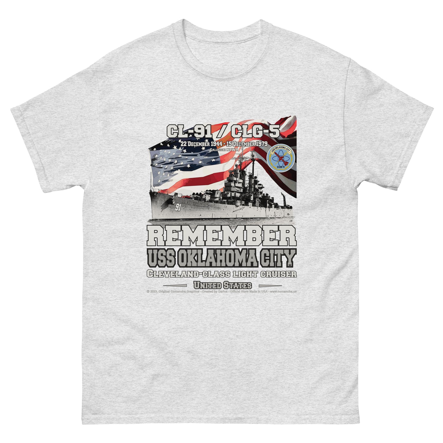 USS OKLAHOMA CITY CL-91 Light Cruiser T-shirt