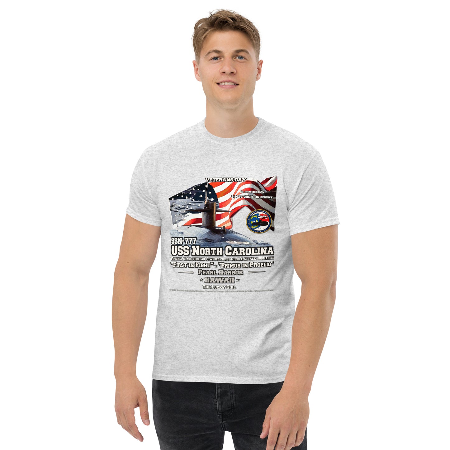 USS NORTH CAROLINA SSN-777 Submarine T-shirt