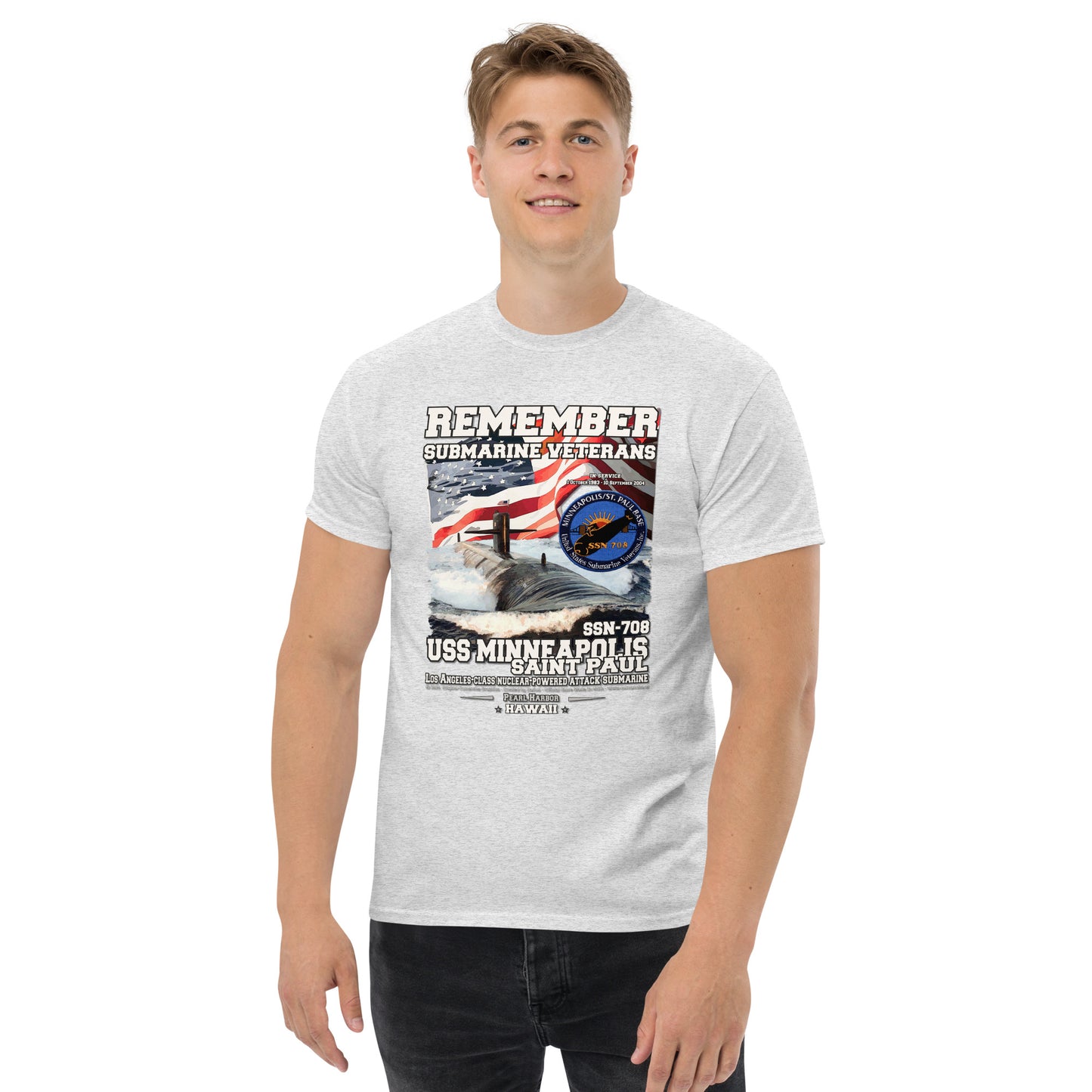 USS MINNEAPOLIS SSN-708 Submarine T-Shirt
