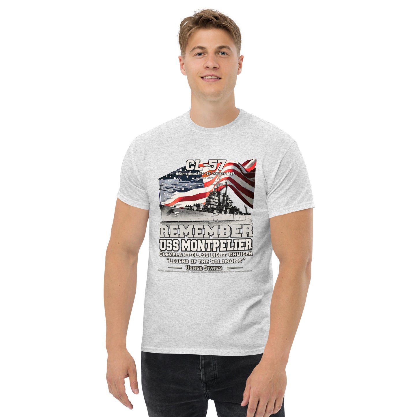 USS MONTPELIER CL-57 Light Cruiser T-Shirt