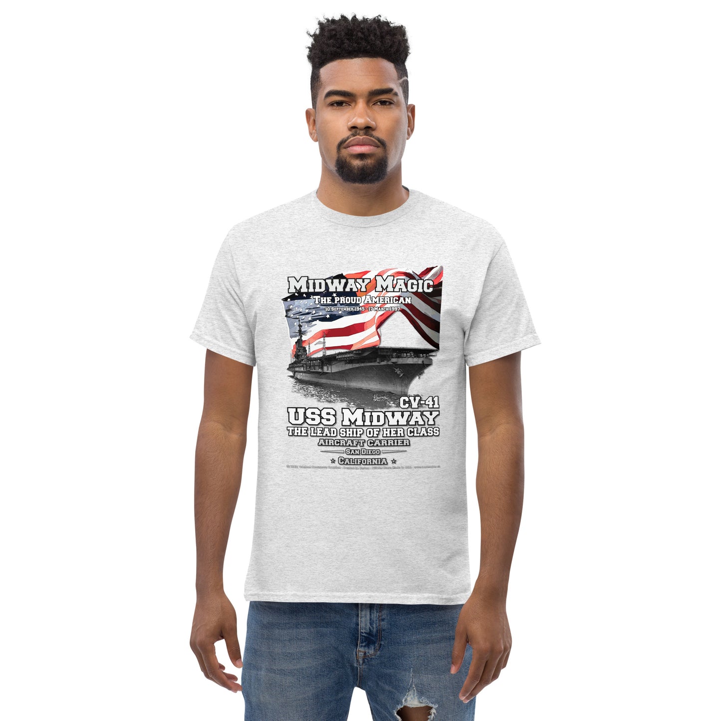 USS MIDWAY CV-41 Aircraft Carrier T-shirt