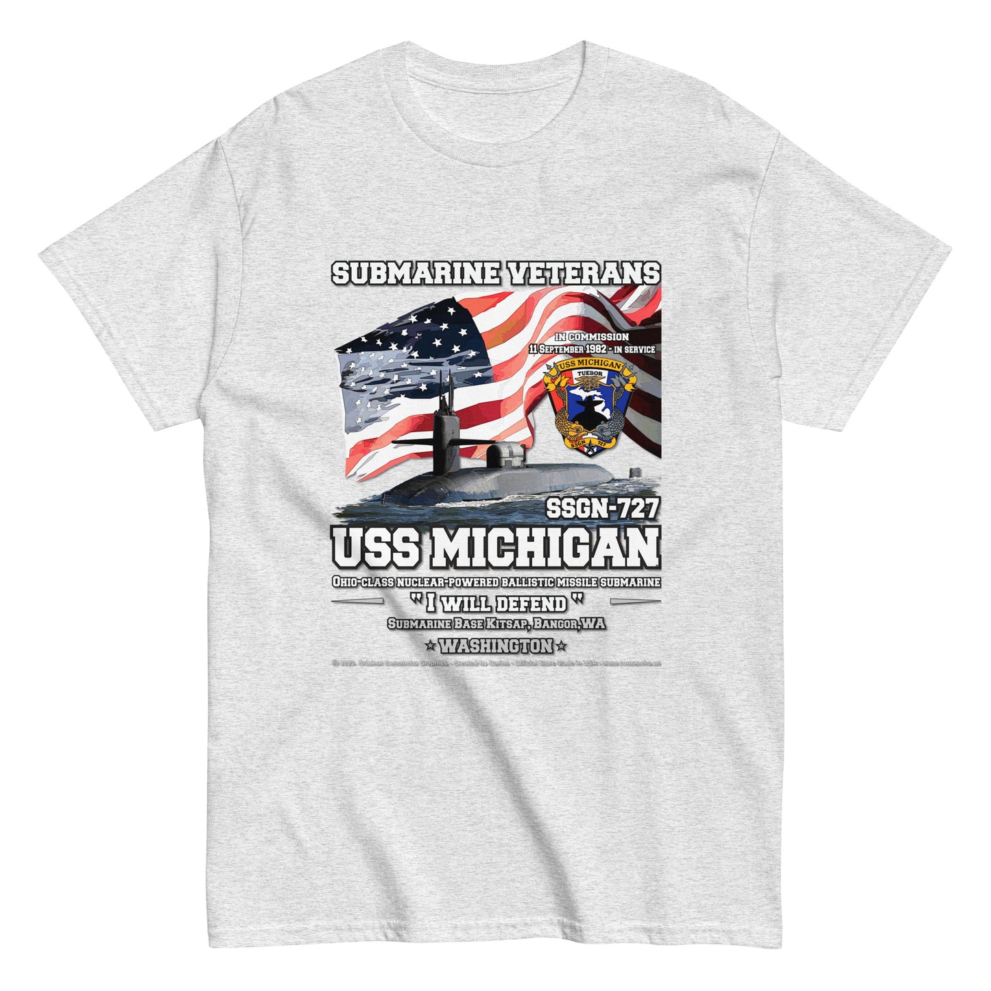 USS MICHIGAN SSGN-727 Submarine T-shirt