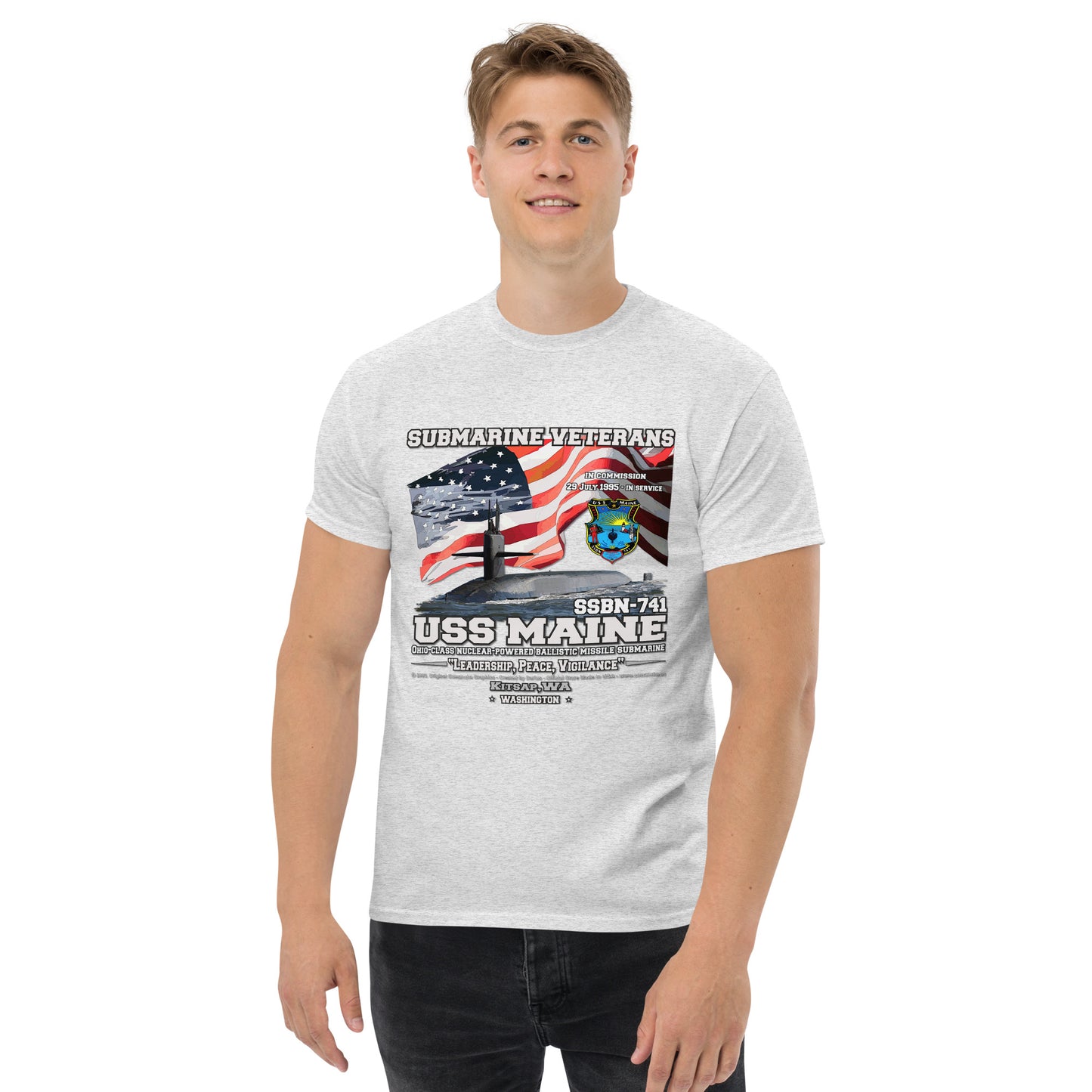 USS MAINE SSBN-741 Submarine T-Shirt