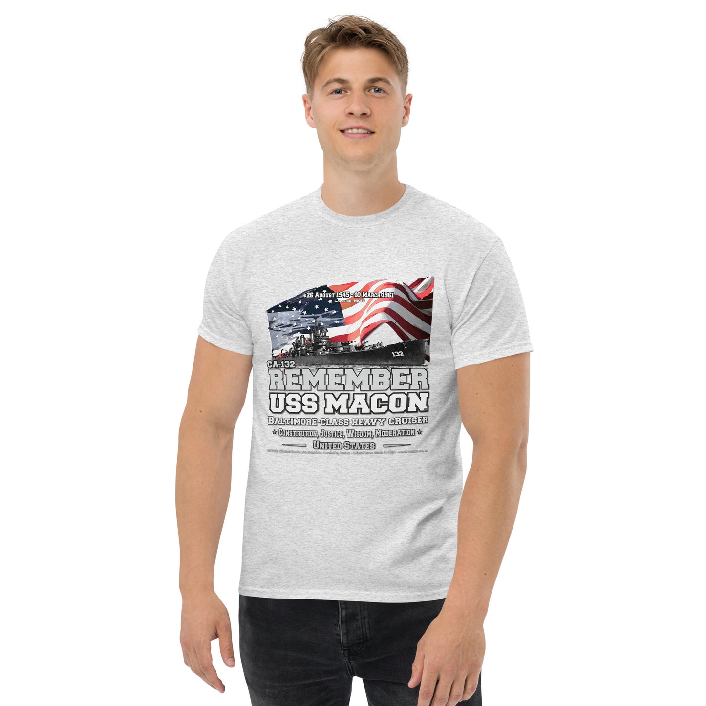 USS MACON CA-132 Heavy Cruiser T-Shirt
