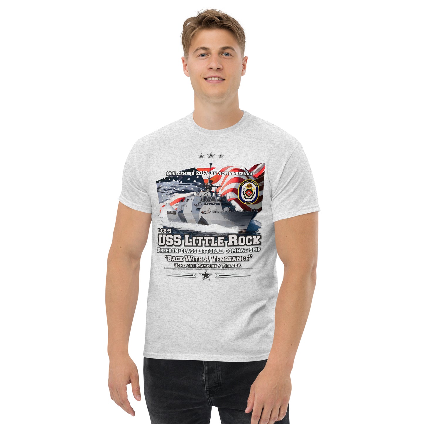 USS LITTLE ROCK LCS-9 Littoral Combat Ship T-Shirt
