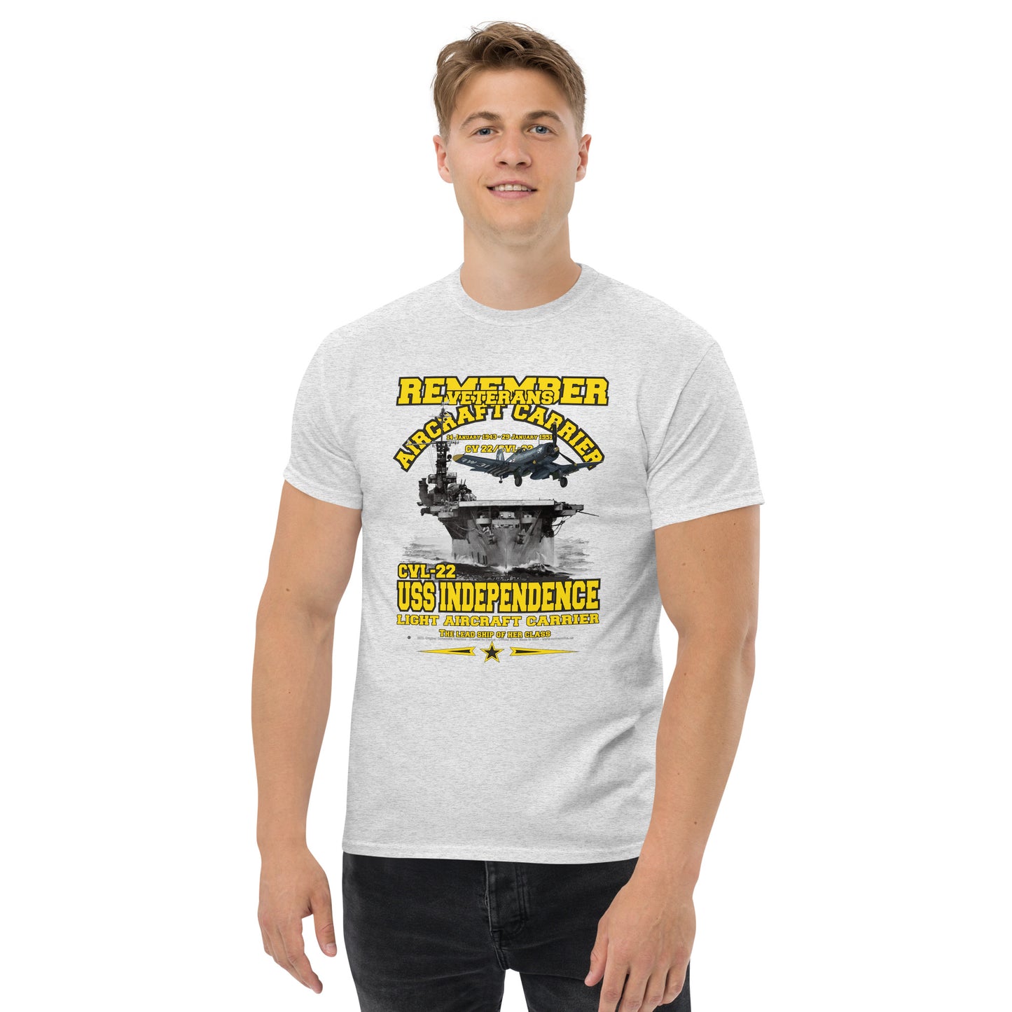 USS INDEPENDENCE CVL-22 Aircraft Carrier T-shirt