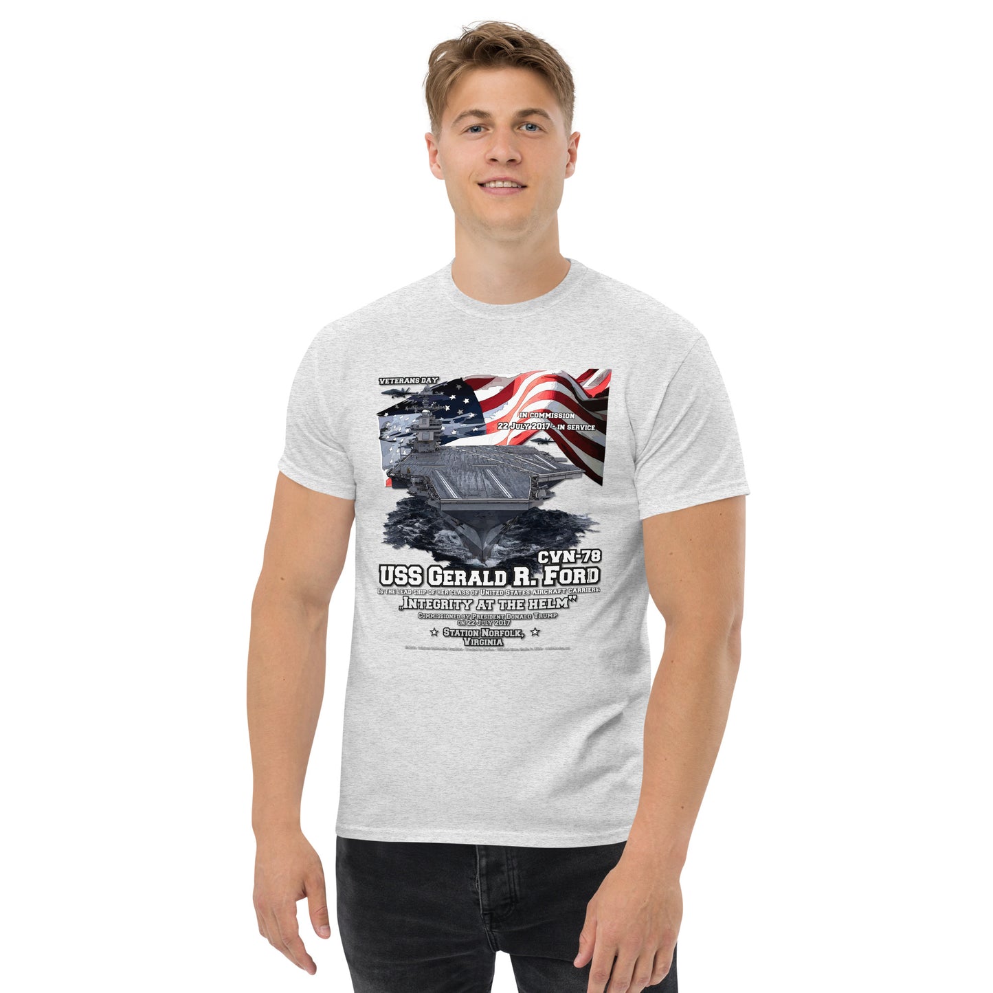 USS GERALD R.FORD CVN-78 Aircraft Carrier t-shirt