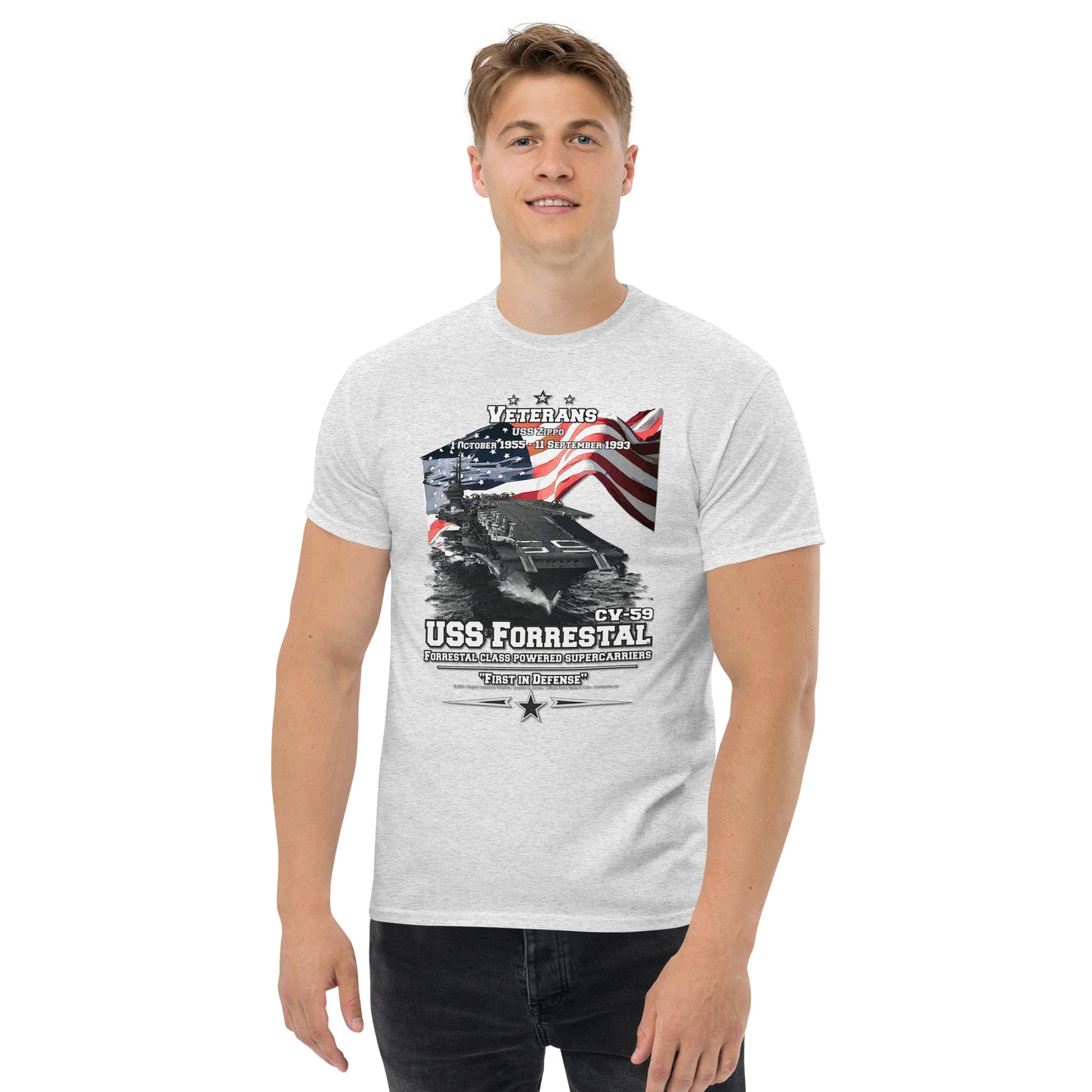 USS FORRESTAL CV-59 Aircraft Carrier t-shirt