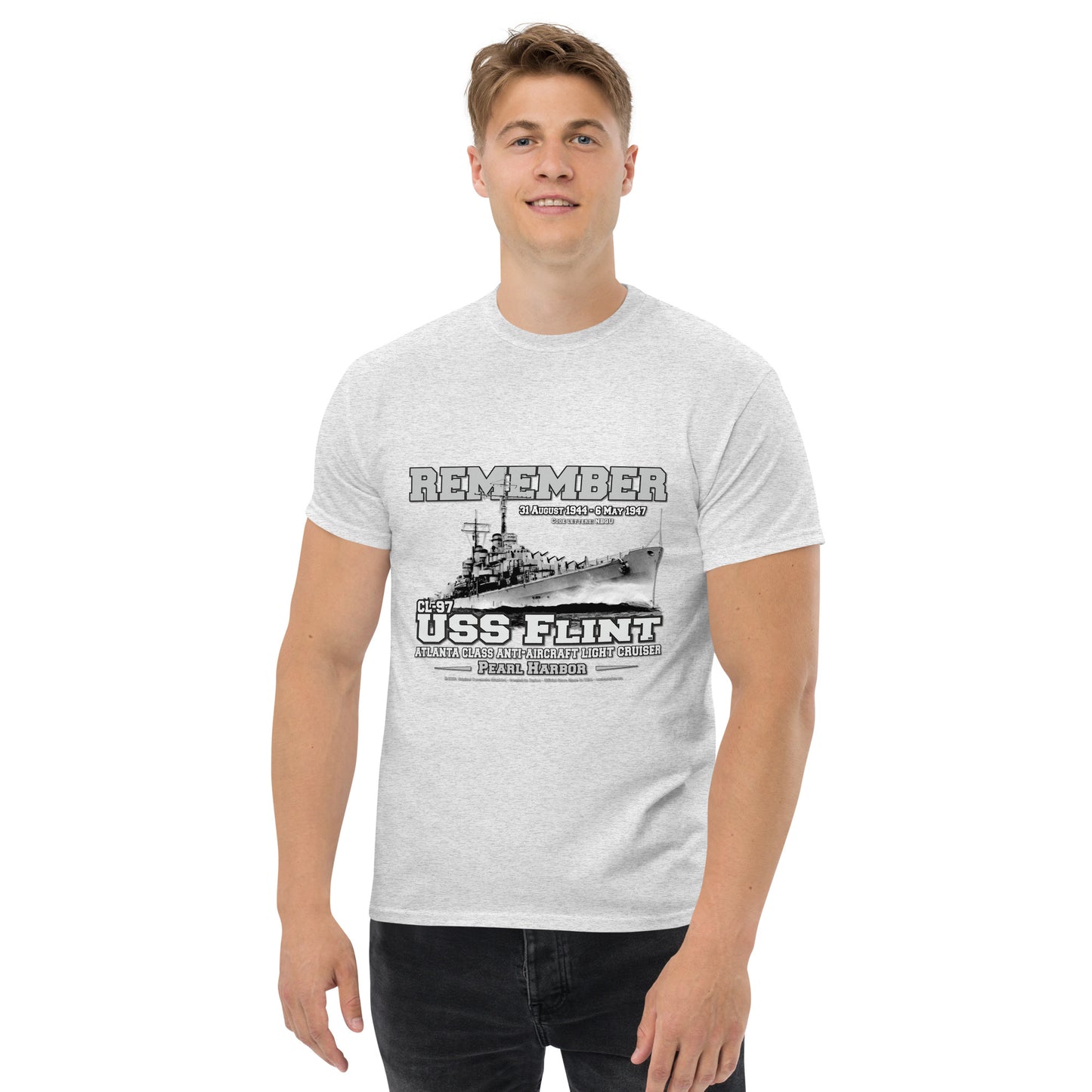 USS FLINT CL-97 Light Cruiser Veterans t-shirt