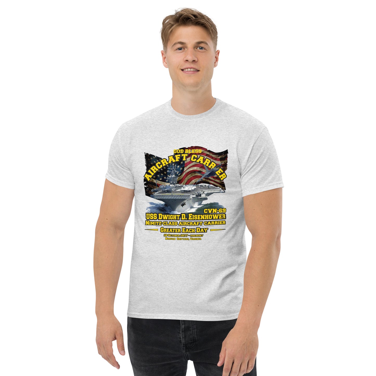 USS DWIGHT EISENHOWER CVN-69 Aircraft Carrier Tee