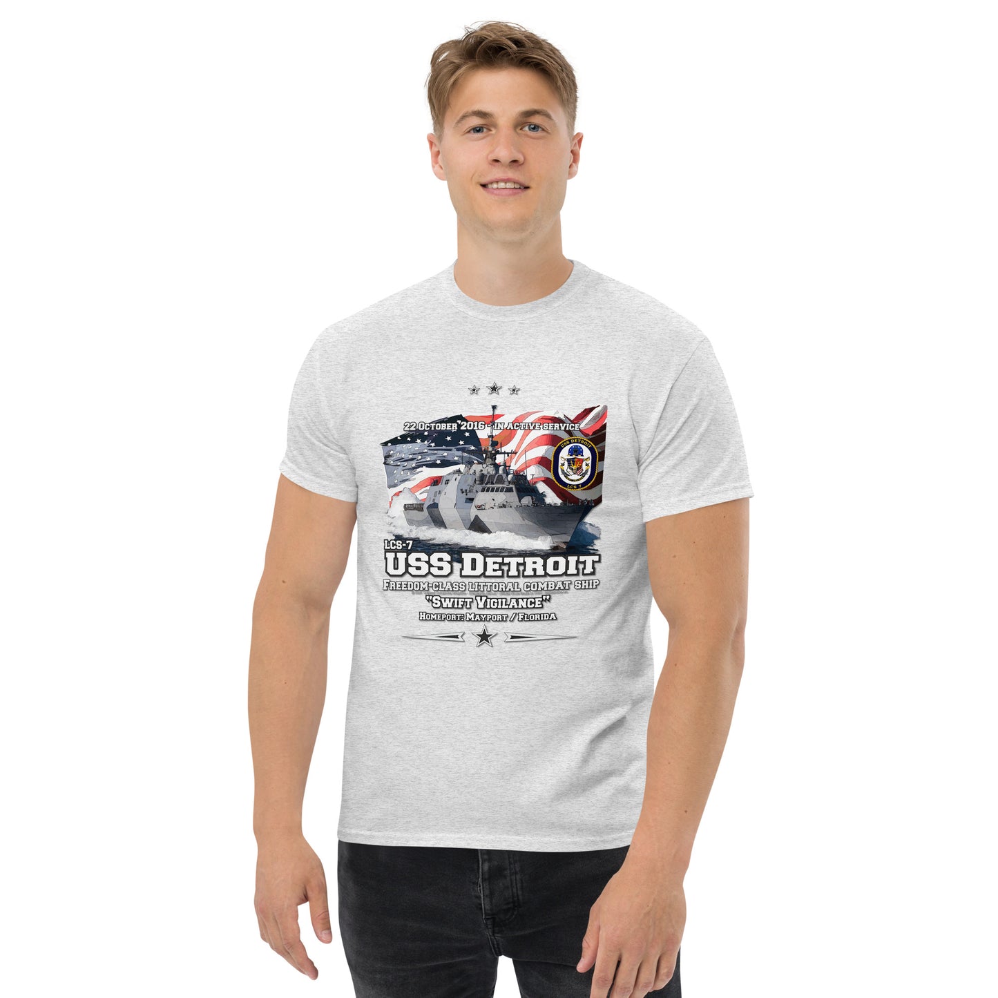 USS DETROIT LCS-7 Littoral Combat Ship T-shirt