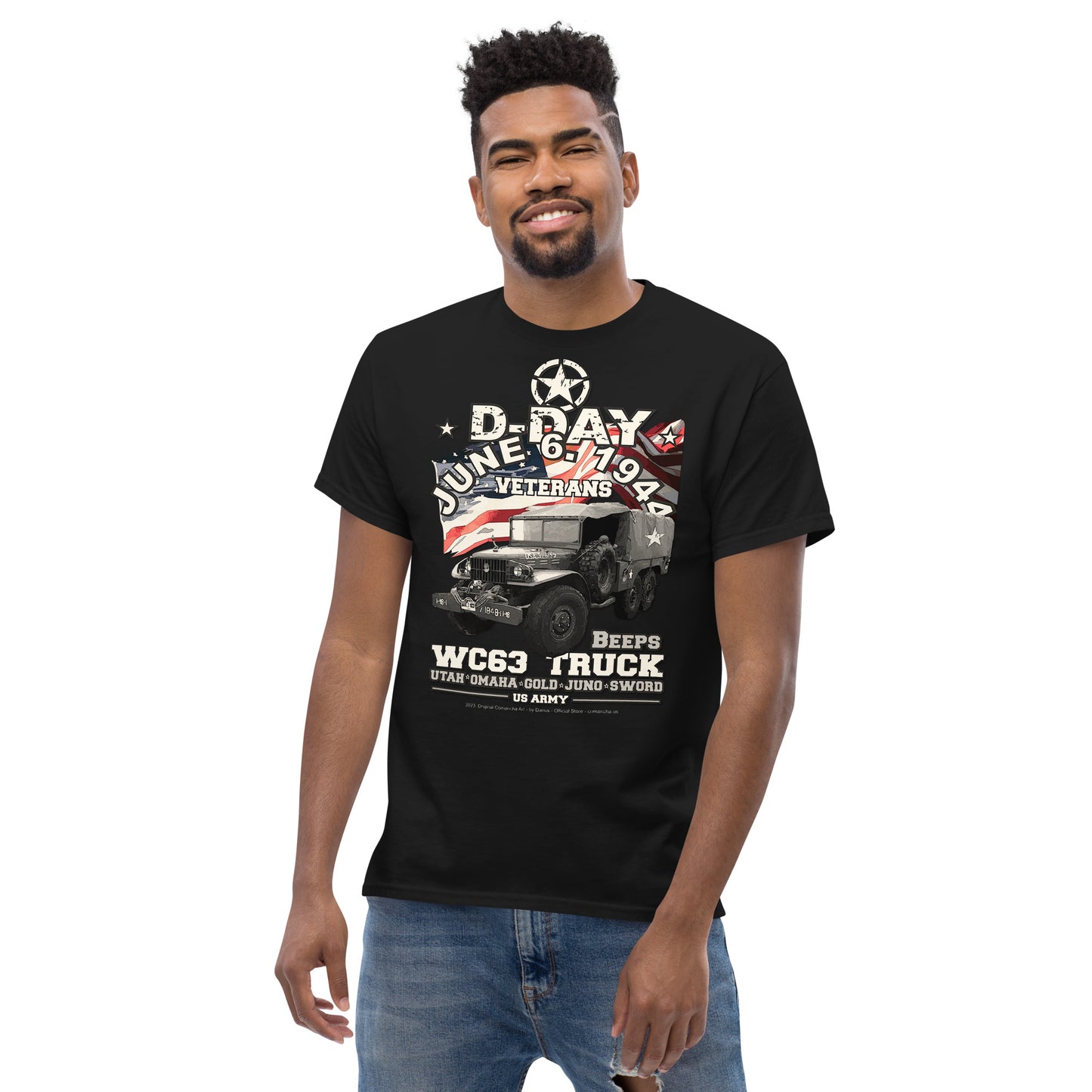 D-DAY WC63 Beeps Truck Veterans t-shirt