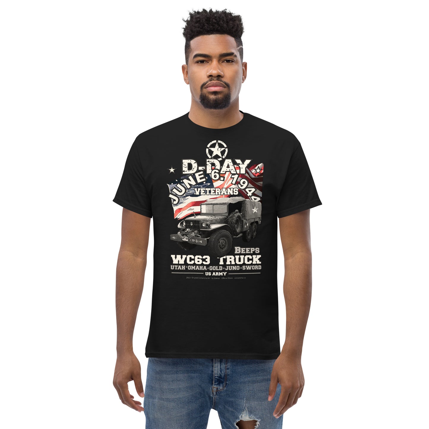 D-DAY WC63 Beeps Truck Veterans t-shirt