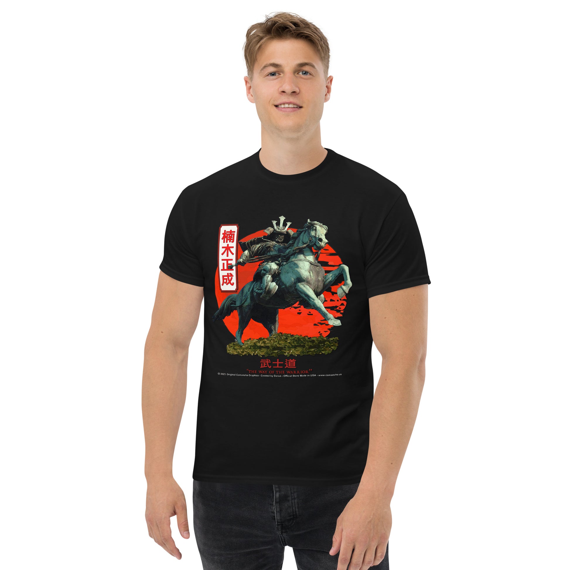 Samurai Kusunoki Masahige T-shirt, Japanese Tradition T-Shirt, Comancha T-shirts,