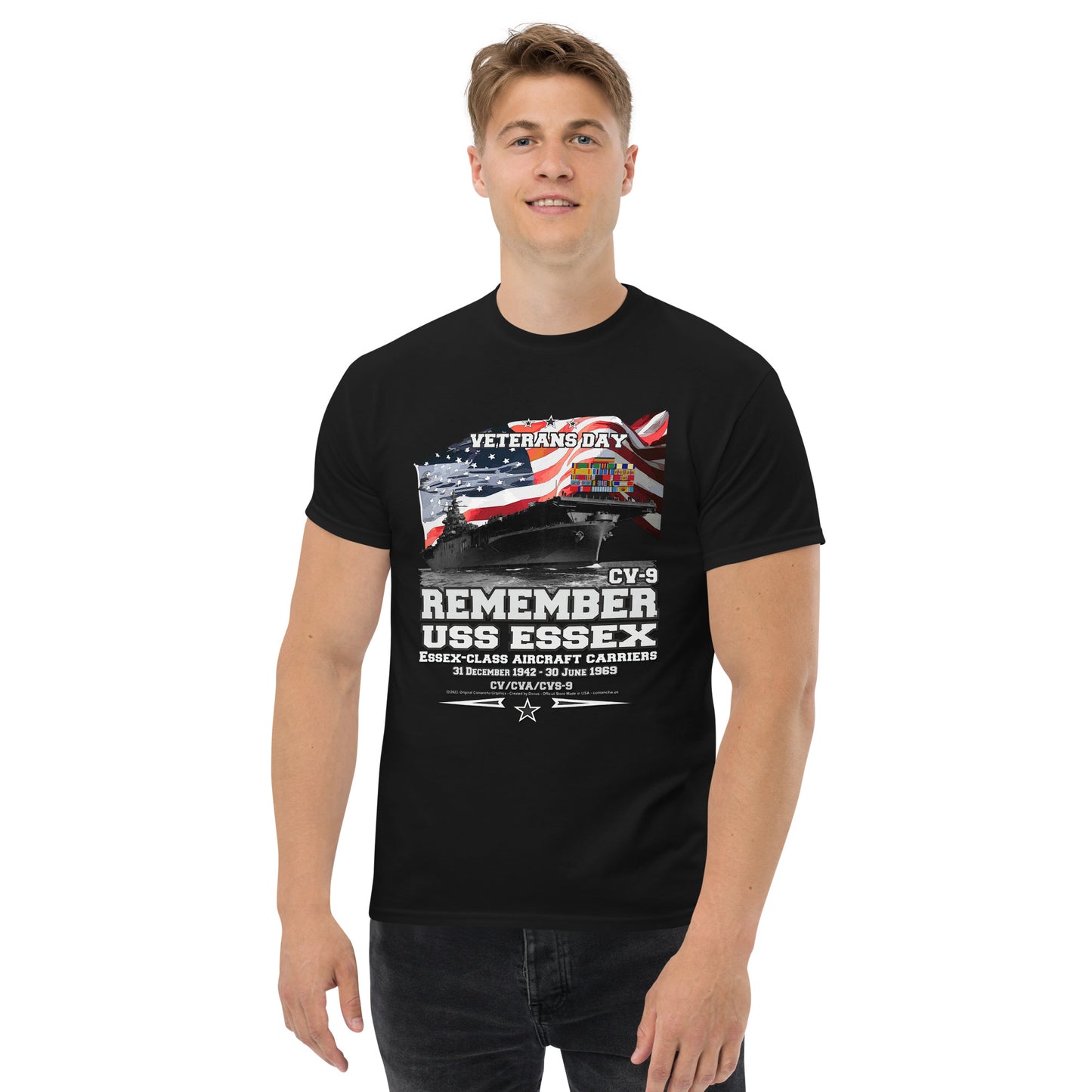 USS ESSEX CV-9 t-shirt